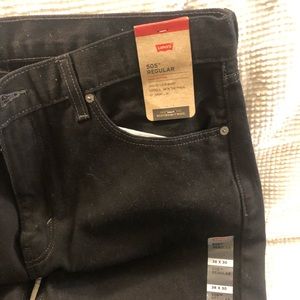 LEVI’S 505 Black Jeans 36x30 NWT